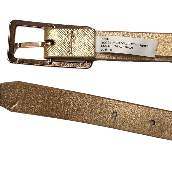 Juicy Couture Gold Skinny Belt Size L/XL - Picture 3 of 4